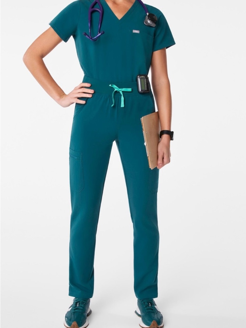 Figs medical uniforms in Caribbean blue